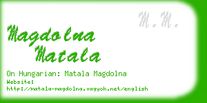 magdolna matala business card